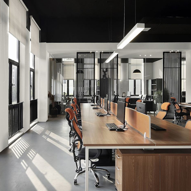 現代辦公室平板吊燈-方角窄版 4
