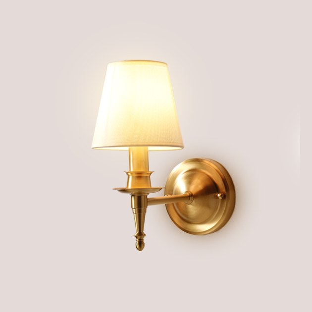 Astra 美式黃銅布罩壁燈 1