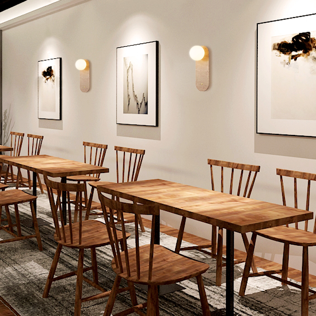 Miles 黃洞石圓球壁燈 4