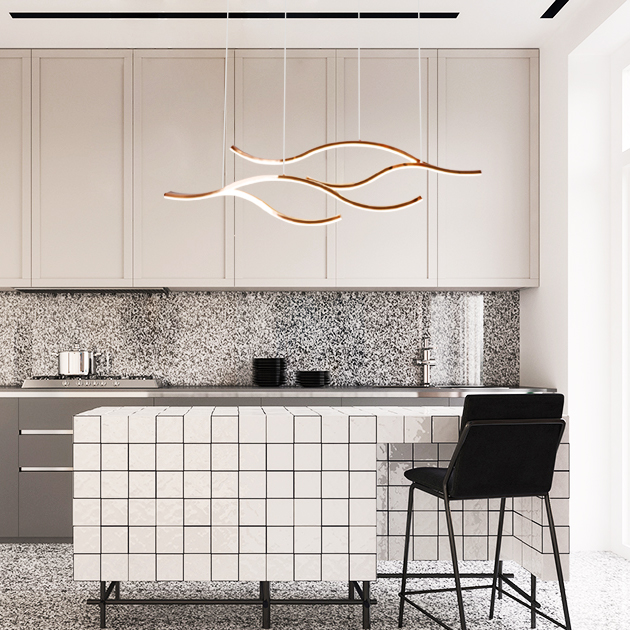 Wave 不鏽鋼波浪吊燈 3